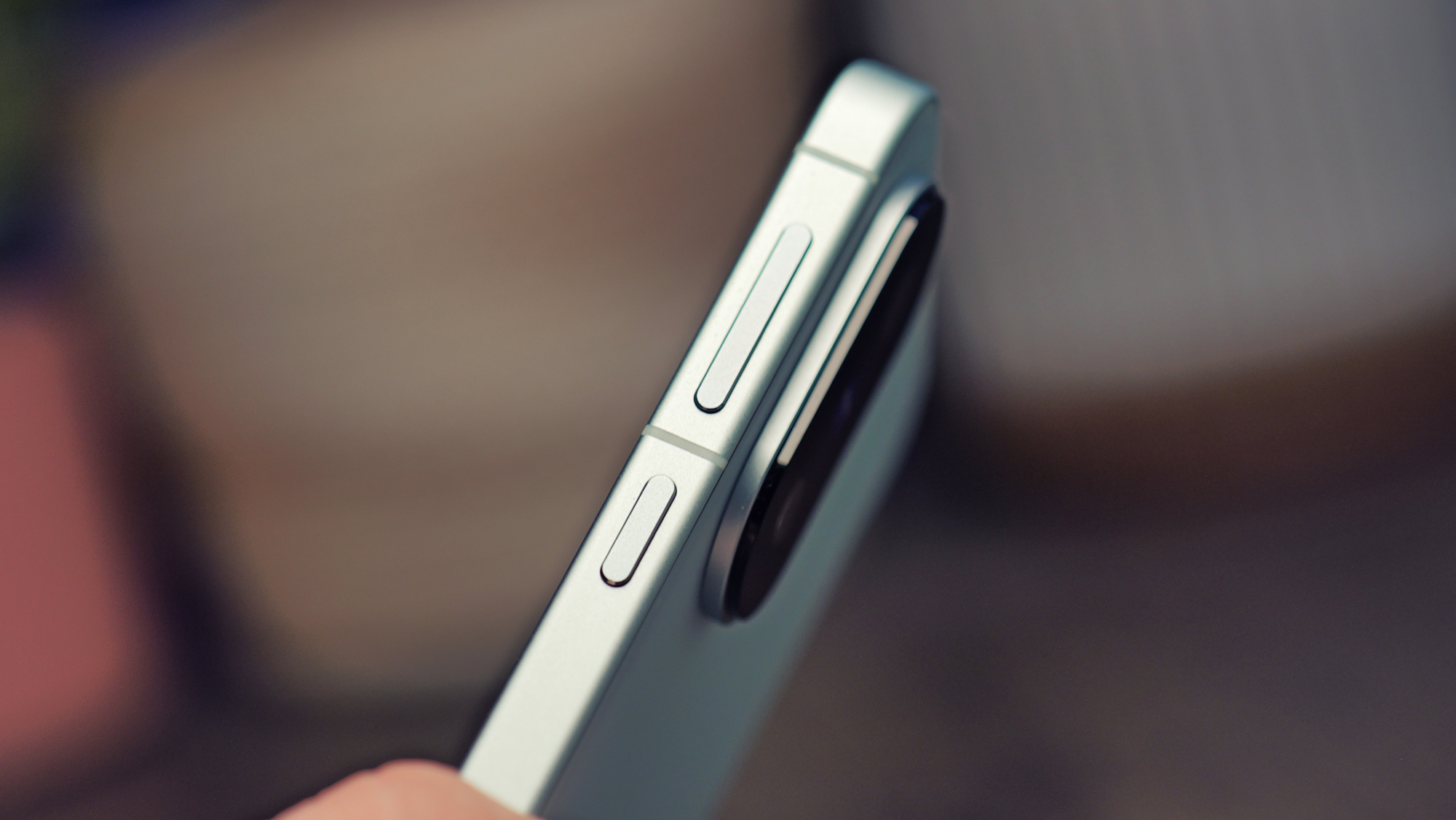 Vivo X200 FE phone close up of volume rocker