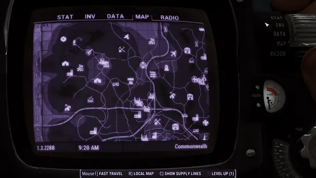Fallout 4 Mod: улучшенная карта с видимыми дорогами