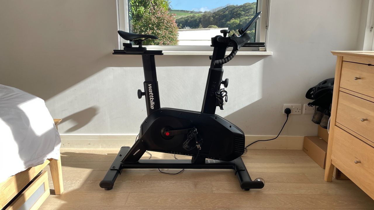 The Wattbike Proton viewed side on in a bedroom