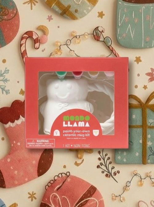 Mondo Llama Christmas Ceramic Gingerbread Mug Painting Kit