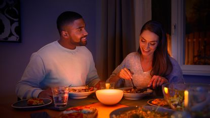 Philips Hue Go at the dinner table