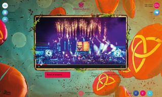 The final branded result, which connected users to the music festival using an interactive video player