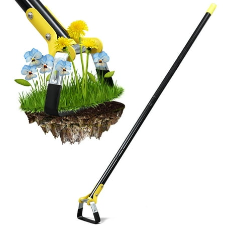 Cheasyou Stirrup Hoe Garden Tool, Heavy Duty Hula Weeding Hoe for Gardening Long Handle , 30 to 72 Inch Scuffle Hand Weed Hoe, Action Hoe for Easy Weeding