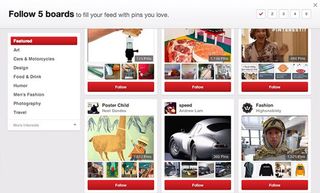 It's not just people you can follow online. On Pinterest, for example, you can follow boards