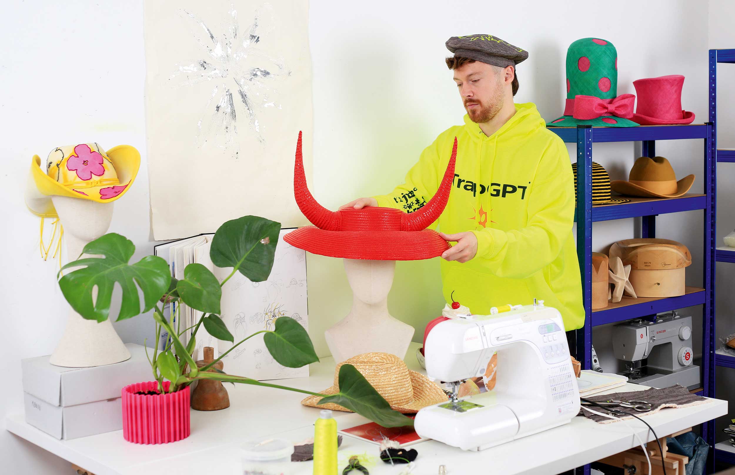 Barnaby Horn hat man for David Beckham milliner