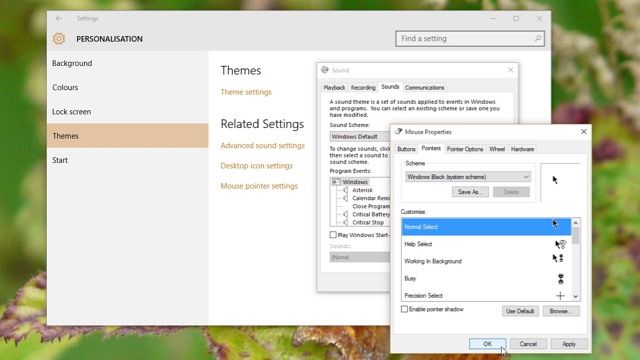 Work with desktop themes