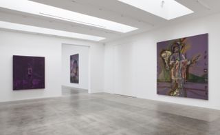 In Gallery One, Schnabel's 1984 work on velvet