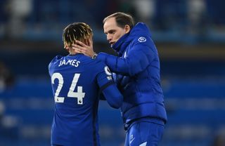 Thomas Tuchel and Reece James during their time together at Chelsea