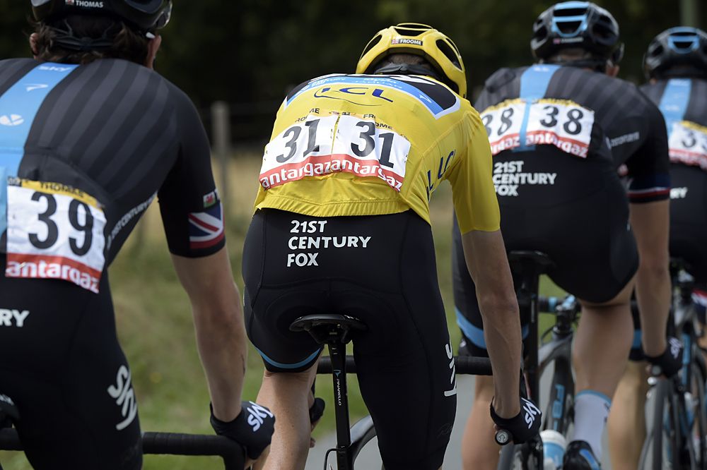 Yellow jersey Chris Froome (Team Sky)