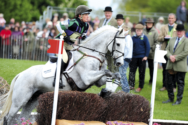 Caroline Powell and Lenamore at the water jump.