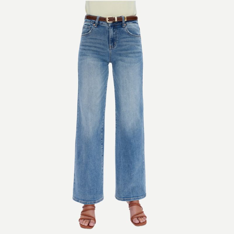 Image of wide leg jeans 