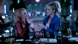 Samara Weaving and Kathryn Newton in READY OR NOT 2: HERE I COME