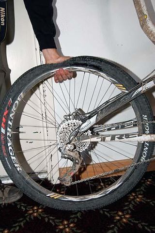 Post race inspection… FLAT.