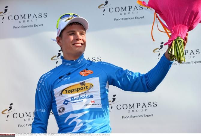 Stijn Steels in the blue jersey