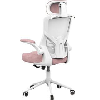 FOKESUN Ergonomic Office Chair, High Back Mesh Desk Chair with Thick Molded Foam Cushion, Coat Hanger, Adjustable Headrest, Lumbar Support, Tilt & Lock Function-Task Chair