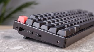 A black Keychron K8 V2 wireless mechanical keyboard