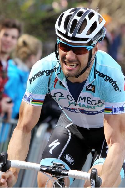 Boonen in action during his 2012 Tour of Flanders win