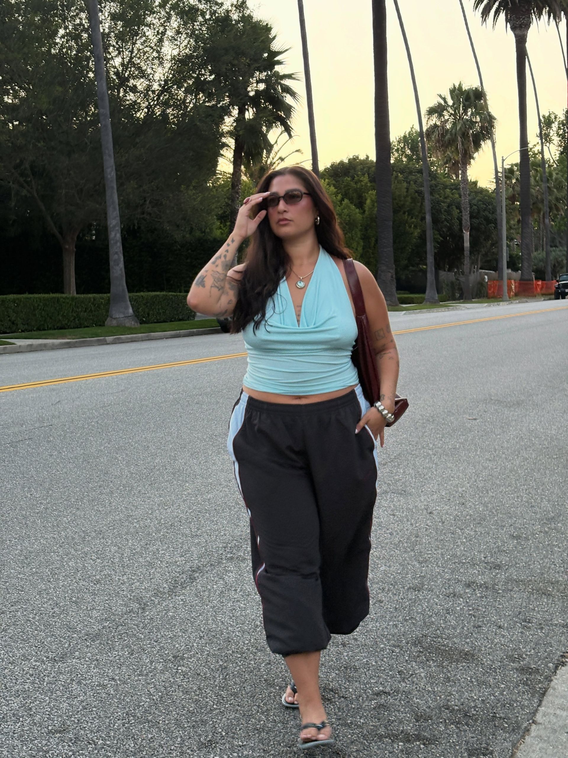 An image of a woman wearing best shoes to wear with capri sweats