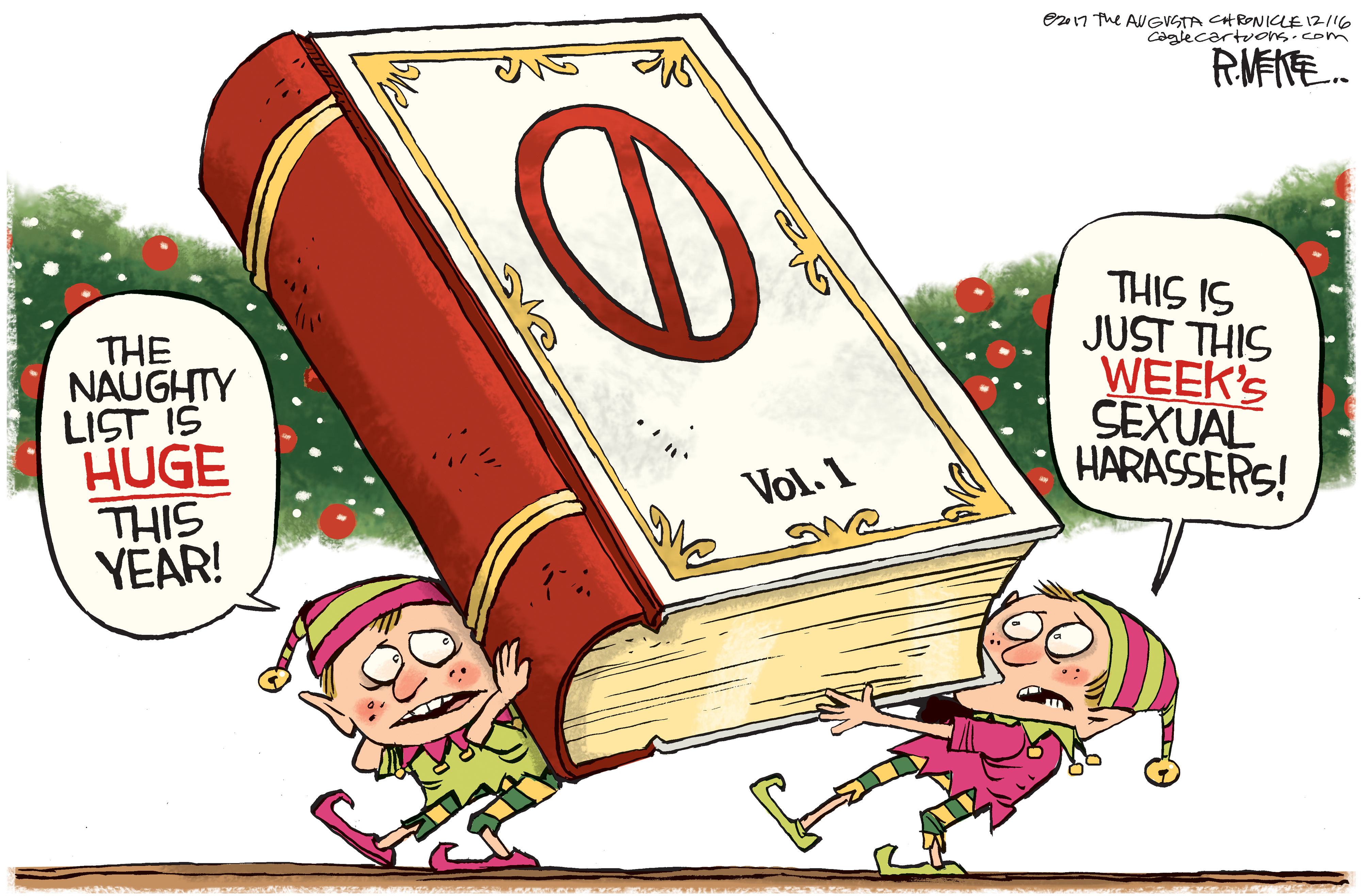 Political cartoon U.S. Christmas sexual misconduct