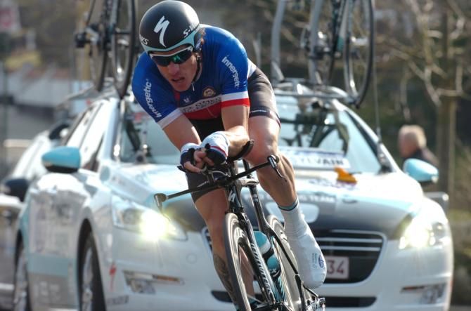 Sylvain Chavanel (Omega Pharma QuickStep) time trials to the win