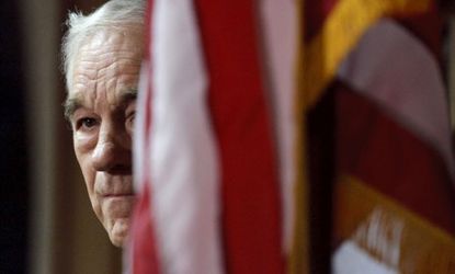 Rep. Ron Paul (R-Texas) waits to announce his presidential exploratory committee Tuesday. This will be the libertarian's third White House bid.