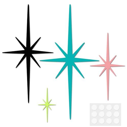 4pcs Cast Iron Star Wall Decor