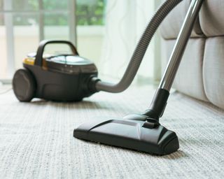 vacuum cleaner on rug