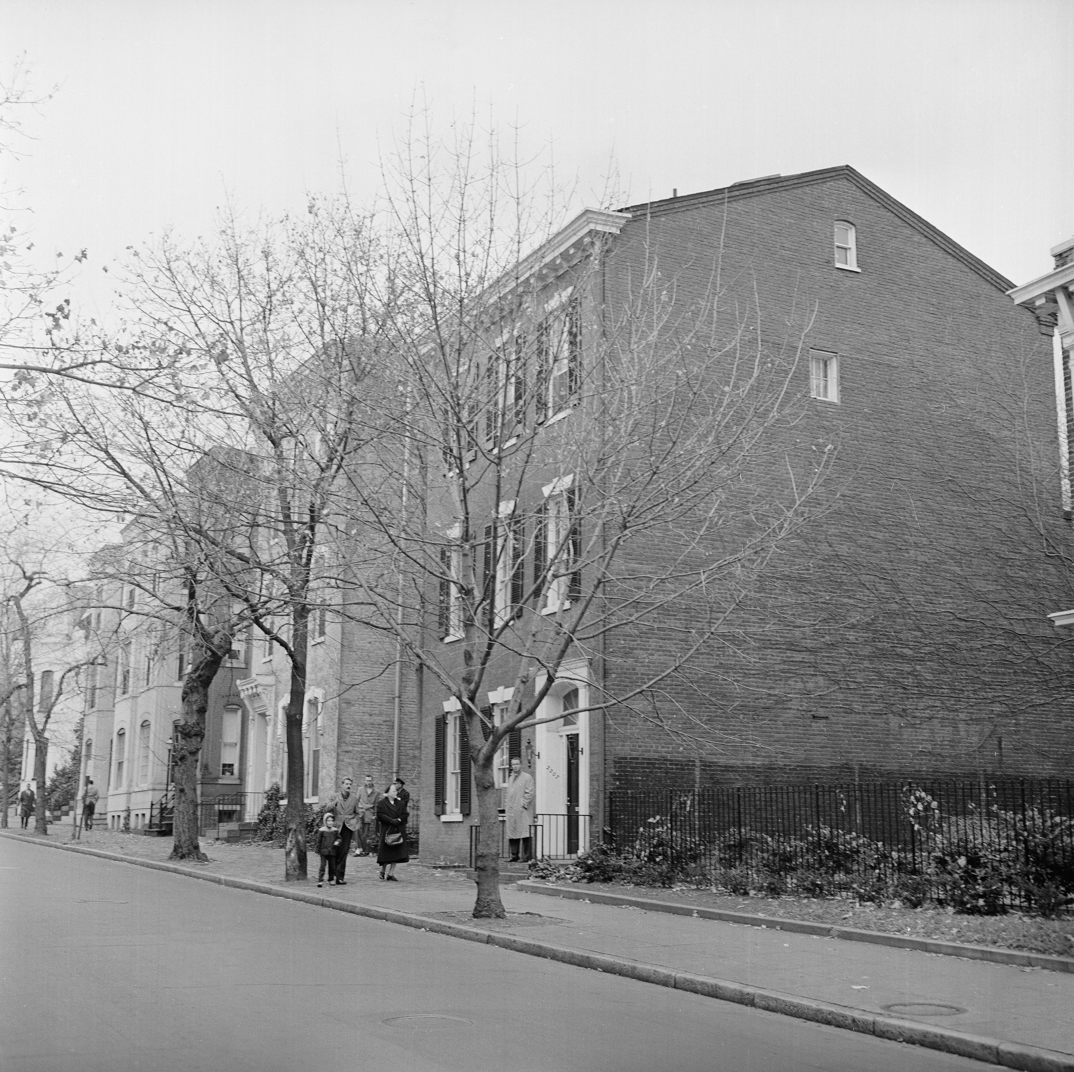 John F. Kennedy's Georgetown home: the trees have grown nicely