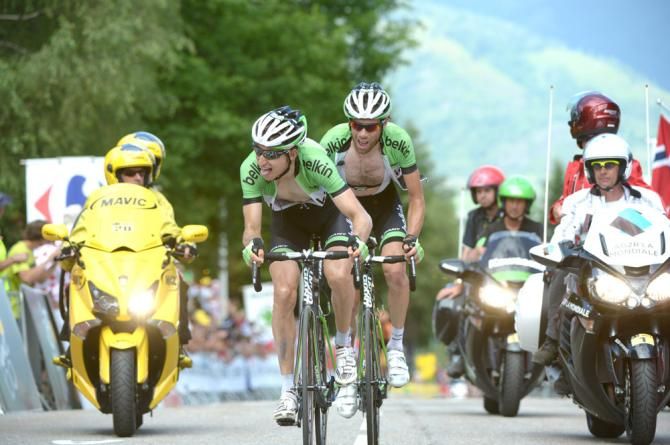 Belkin teammates Bauke Mollema and Laurens ten Dam finished fourth and fifth on Ax 3 Domaines