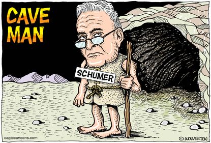 Political cartoon U.S. Democrats Chuck Schumer government shutdown deal DACA Dreamers