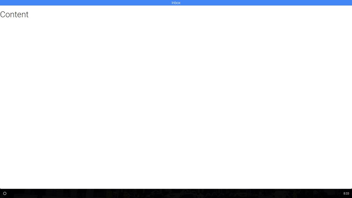 This is a basic app window for the email app.
