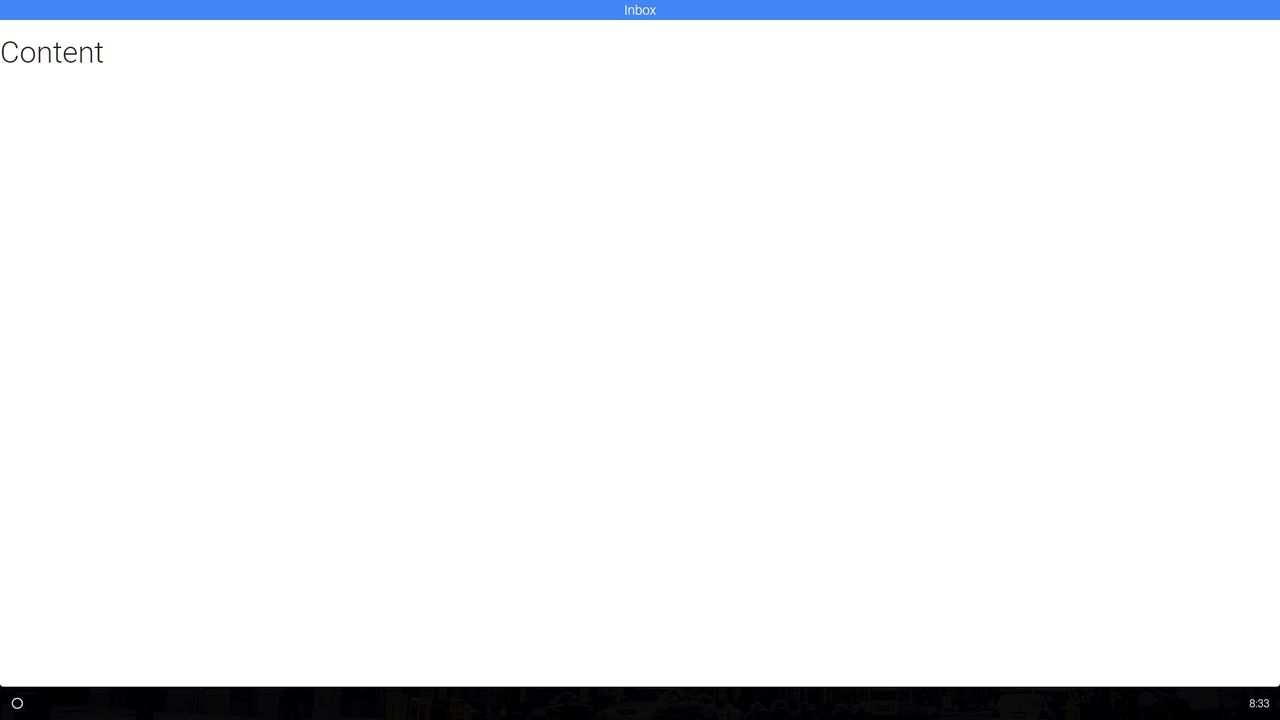This is a basic app window for the email app.