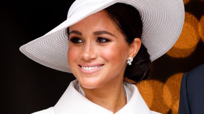 baby Lilibet's birthday - Meghan Markle attends a National Service of Thanksgiving to celebrate the Platinum Jubilee of Queen Elizabeth II at St Paul's Cathedral on June 3, 2022 in London, England