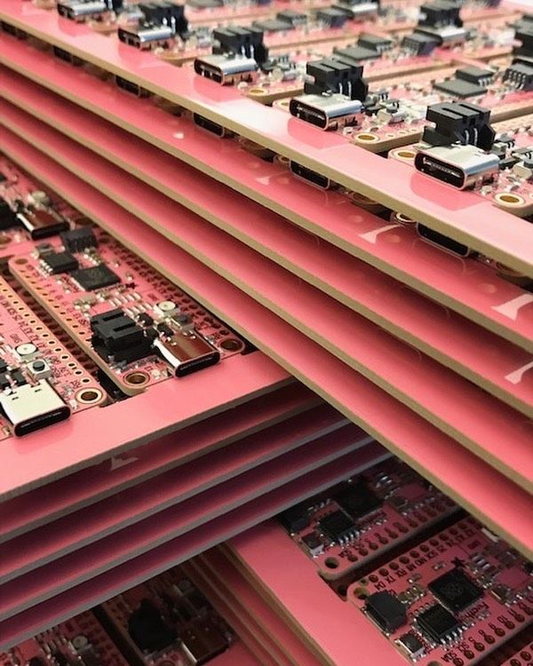Pink PCBs from Adafruit