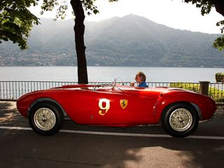 Red colour Ferrari.