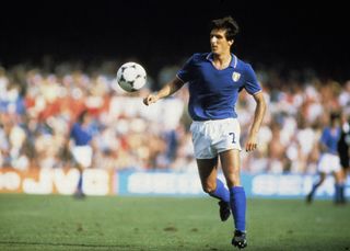 Gaetano Scirea in action for Italy at the 1982 World Cup.
