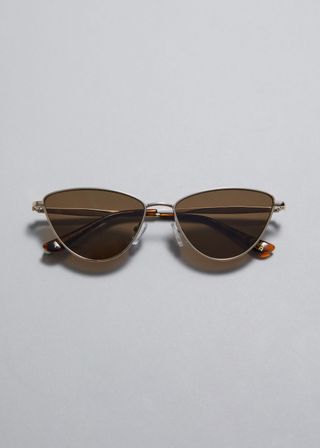 Wire-Frame Cat Eye Sunglasses