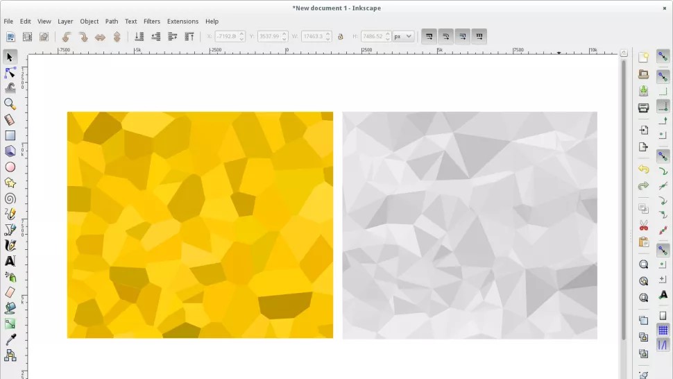 best graphic design software: Editing vector shapes in Inkscape interface