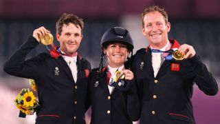 Tom McEwen, Laura Collett and Oliver Townend Team GB eventing