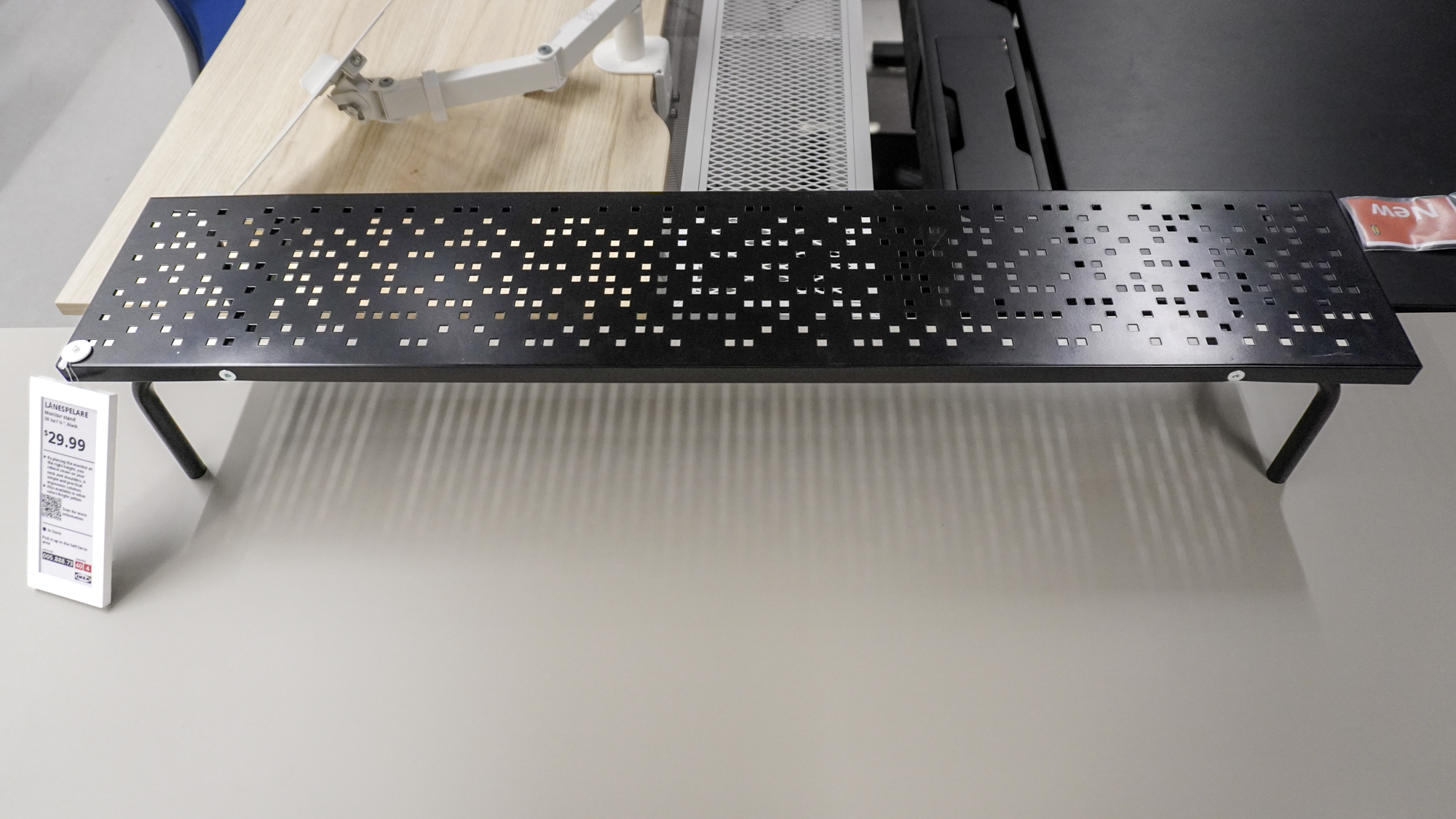 The L&amp;Aring;NESPELARE monitor stand at IKEA