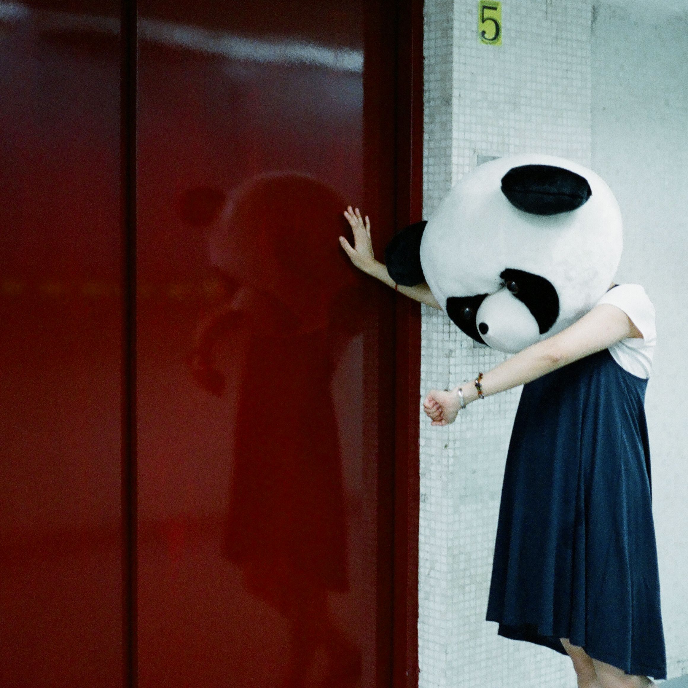 Red, White, Black, Wall, Yellow, Snapshot, Eye, Door, Room, Headgear, 