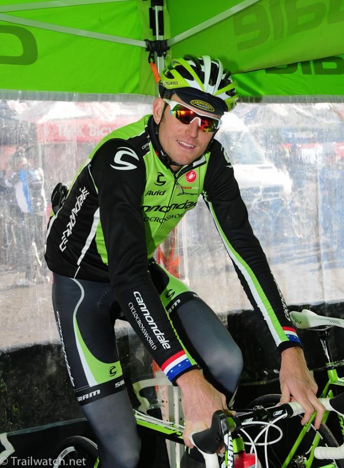 Ryan Trebon (Cannondale) warming up before the race