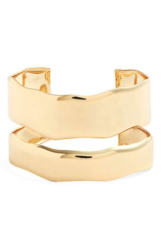 Wide Double Cuff Bracelet