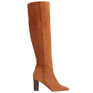 LK Bennett Courtney Tan Suede Over-The-Knee-Boots