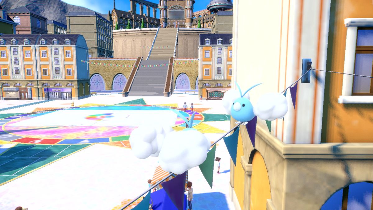 Official screeshots of environments from Pokemon Scarlet and Violet