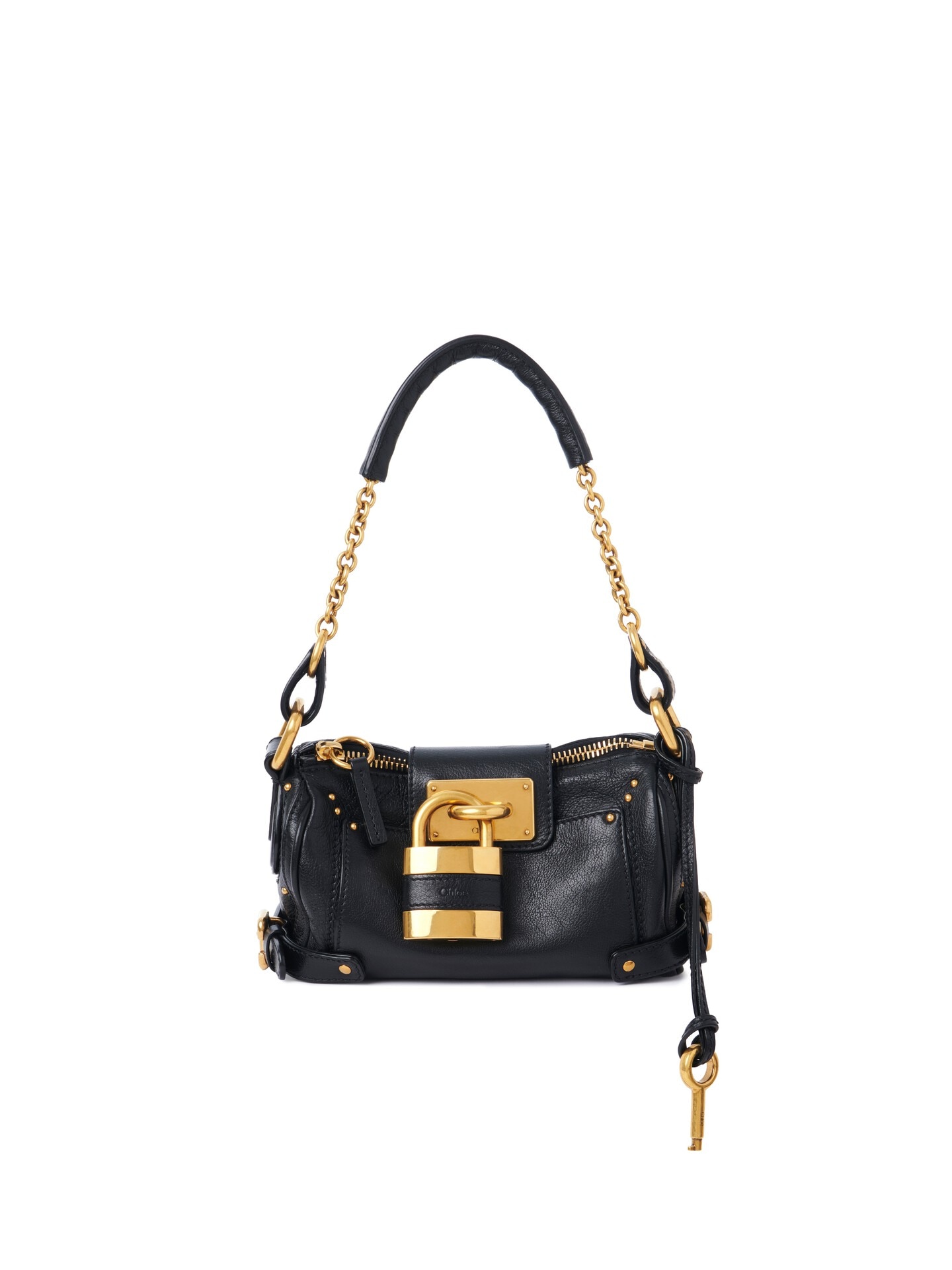 Small Paddington Chain Bag in Grained Leather