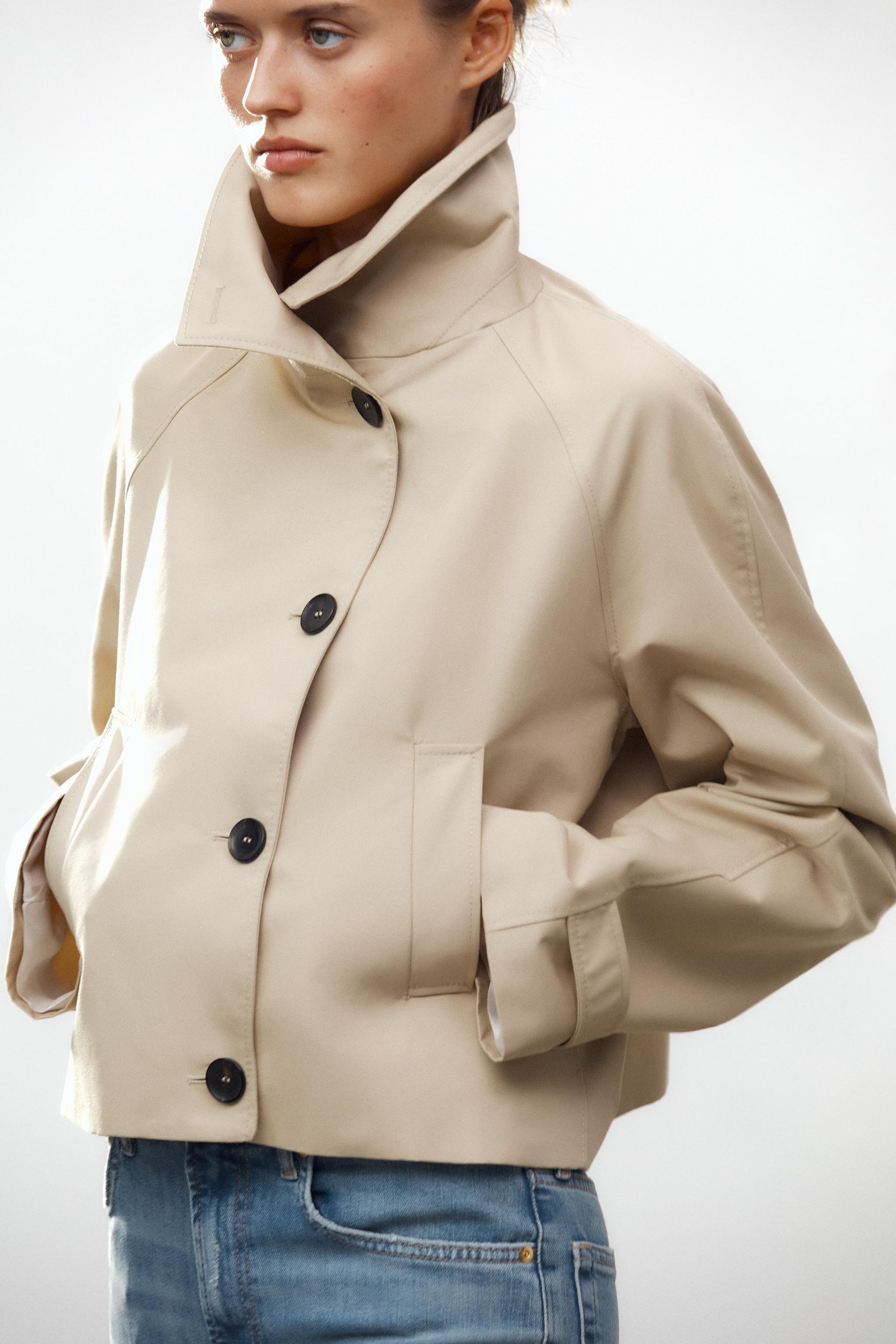 ZARA Short Trench Coat Zw Collection