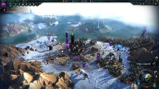 A city in the snow in Age of Wonders 4