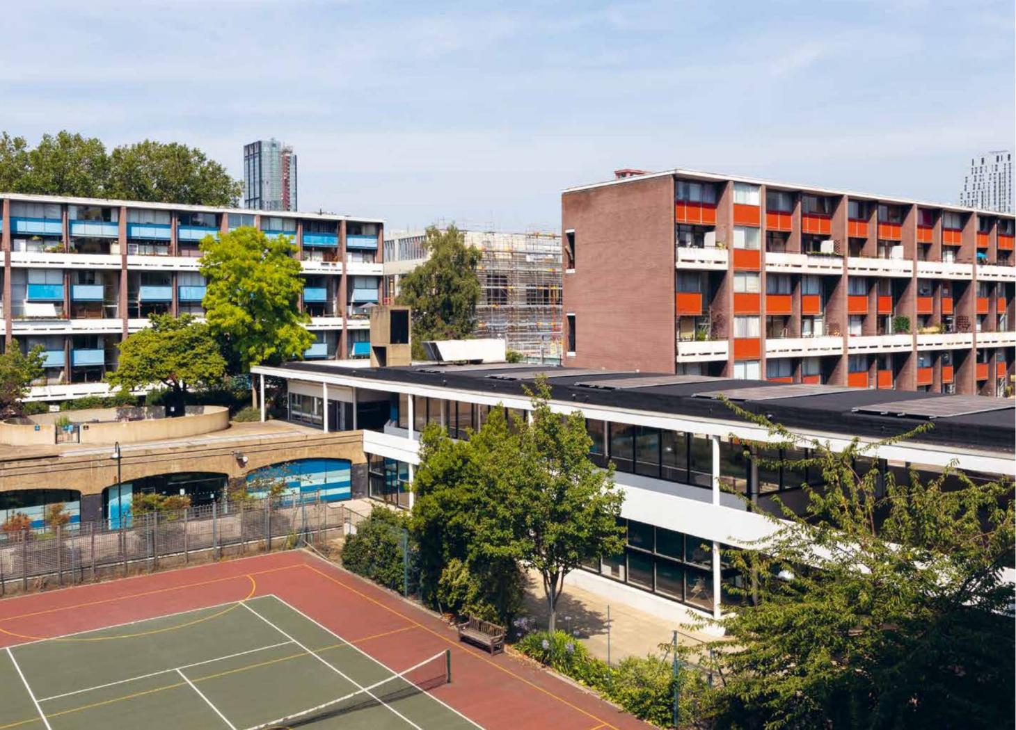 View of Golden Lane Estate in London