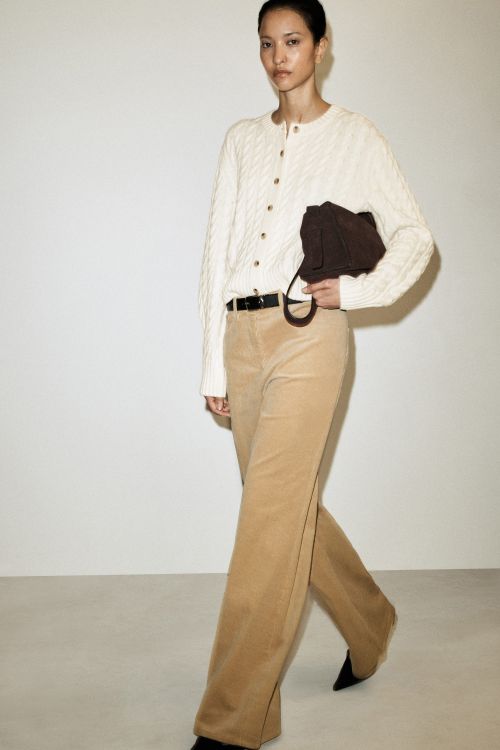 Corduroy Straight-Leg Trousers